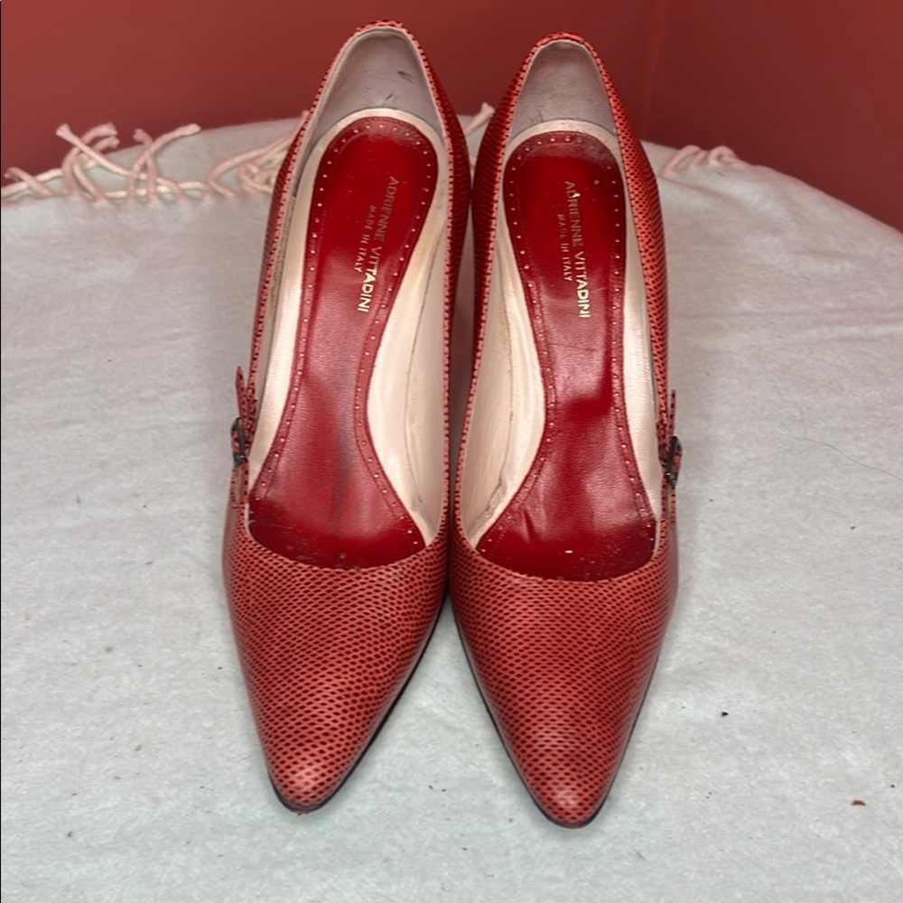 Adrienne Vittadini Red Women's Pumps Size 7.5